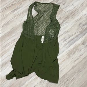 Boho Green Vest